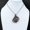 Dinosaur Bone Gemstone Pendant Copper Wire Wrapped Pendant Unique Copper Jewelry Handmade Boho Pendant Wire Wrapped Jewelry Anniversary Gift