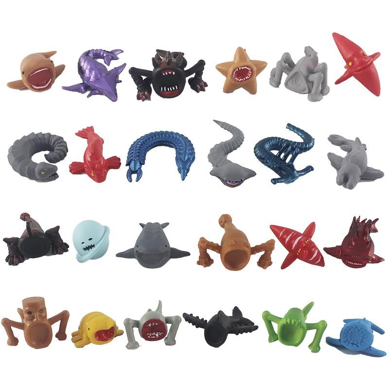 24pcs/Set Deep Sea Monster Action Figures Toy PVC Model Doll Sea Eater Deep Sea Creature Fans Gift
