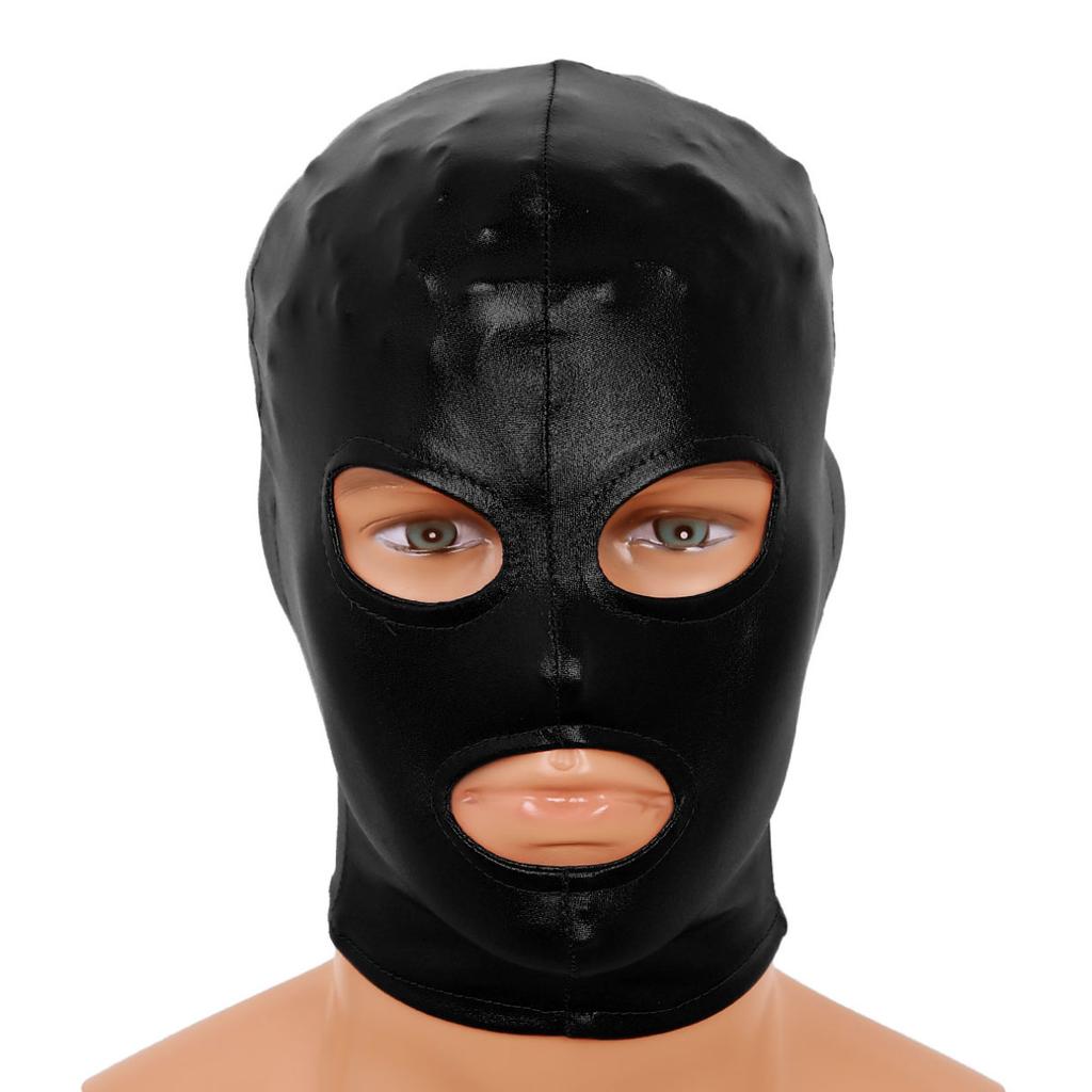 Fashion 3-Hole Latex Full Face Cover Mask Halloween Cosplay Full Face Mask Hood
