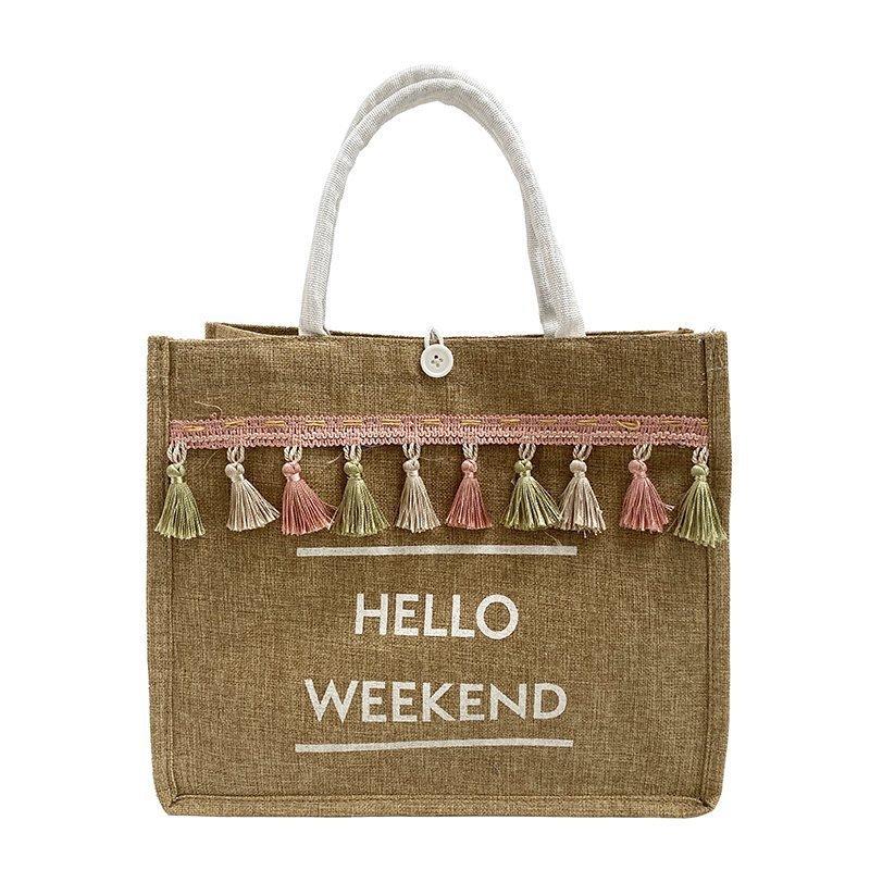 Льняные сумки большой емкости для женщин Роскошные сумки Женские сумки Дизайнерские женские повседневные сумки Дорожные пляжные сумки для покупок белый