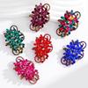 Vintage Exquisite Rhinestone Crystal Flower Brooch For Women Clothing Jewelry Accessries Gifts