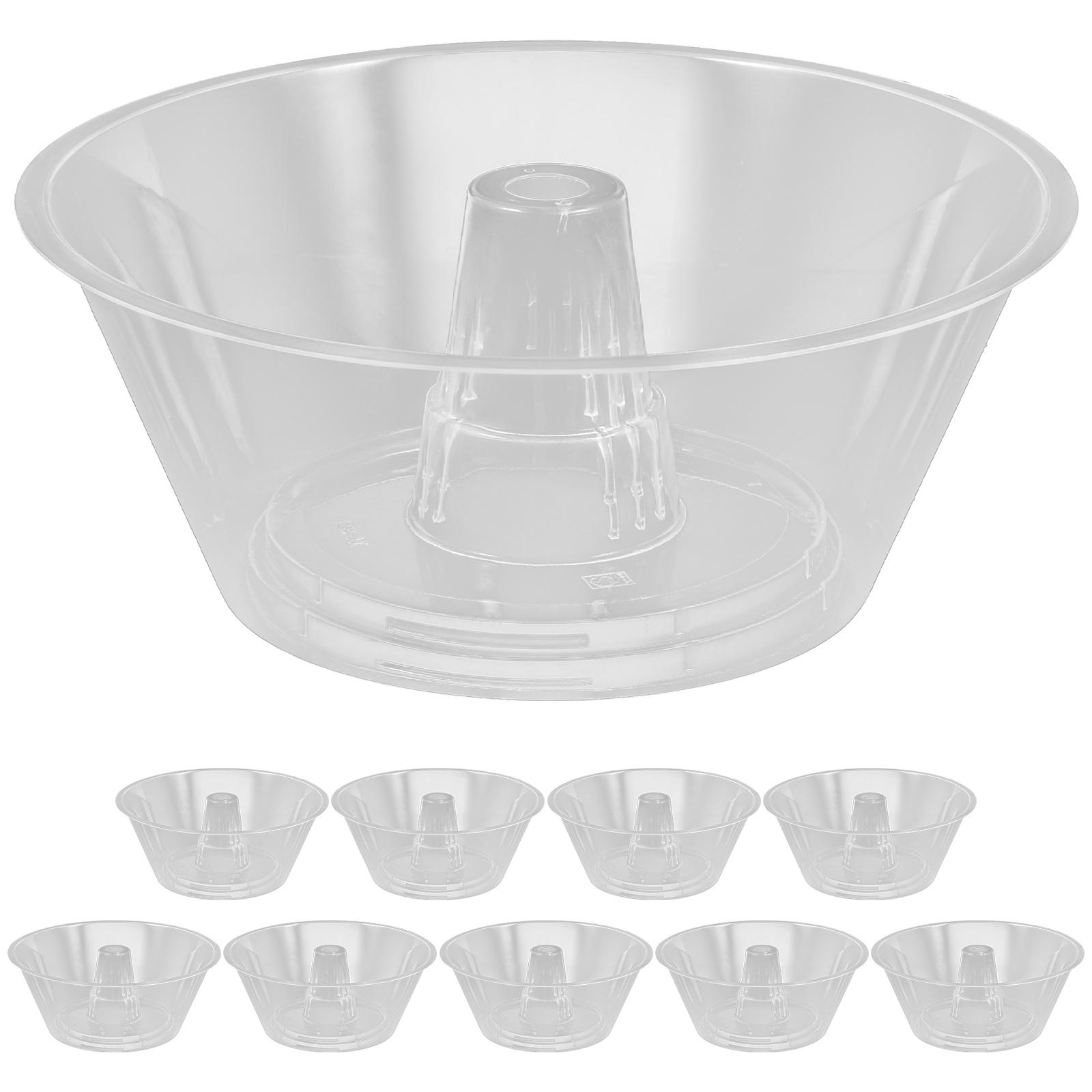 

10 Pcs Thickened Beverage Cup Bowl Snack Holder Portable Food Container Disposable Kitchenware Combined Drink Tray Popcorn прозрачный