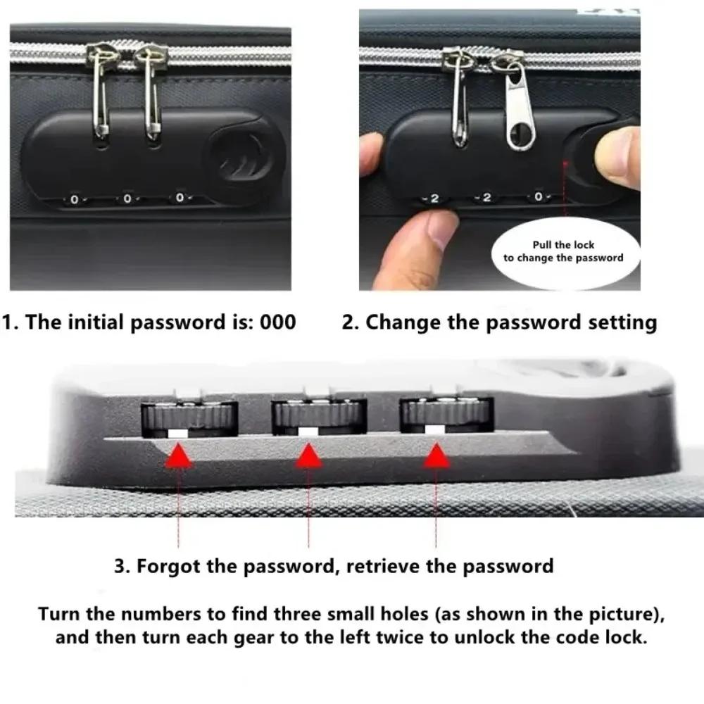 Lock Pencil Case Portable Password  Boy Canvas Pencil Bag Large Capacity Pencil Cases Student Stationery Bag Pen Case Gifts