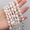1String, 6-7mm White Natural Freshwater Pearls, Baroque Pearl Beads for Jewelry Making DIY Necklace Bracelet Accessories 36cm