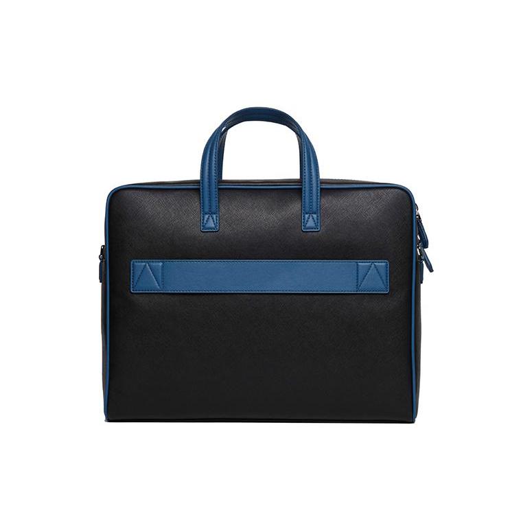 New BALLY Cow Leather Portable Crossbody Bag Shoulder Bag Large Size Men's Black 6303135