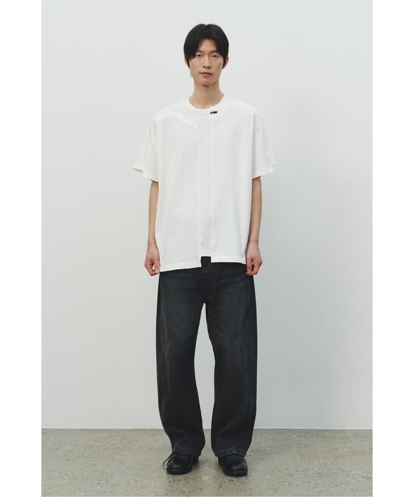 RECODE Garment Patchwork T-Shirt_Rktam25602Whx
