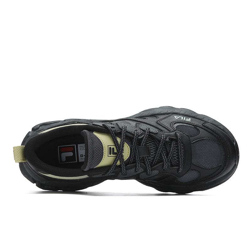 FILA FERN Abrasion Resistant, Breathable, Lightweight Low top Chunky Sneakers Men's Black/Scallion Green F12M622118FFB