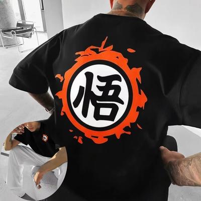 Dragon Ball Goku Uniszex Tiszta Pamut Póló 2026 Nyári Anime Nyomtatás Amerikai Laza Alkalmi Szülő-Gyerek Rövid Ujjú Felső