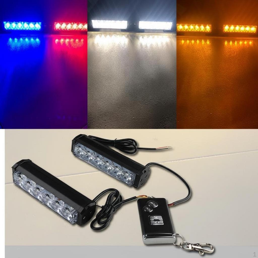Super Bright Motorcycle Lightemitting Diode Blink Light, Twotone Color, Waterproof, Warning.