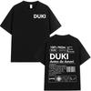 Rapper Duki ADA Tour Merch Tshirt Unisexs Women Clothing Cotton Cozy Oversized Tshirts Hip Hop Short Sleeve T Shirts Streetwear