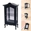 Classical Wood Miniature Storage Cabinet For 1/12 Dollhouses Accessories Decorative Display Shelf for Craft Model Project
