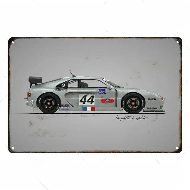F1 Racing Posters Vintage Metal Tin Signs Decor World Famous Cars Retro Decorative Tin Sign Auto Club Pub Bar Room Wall Art