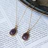 Purple Titanium Steel Necklace Casual Gold Collarbone Chain Geometric Pendant Necklaces  Jewelry
