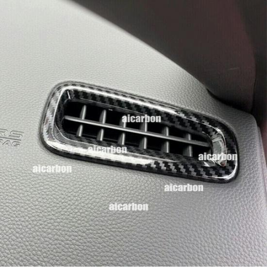 2pcs Carbon Fiber Dashboard Air Vent Cover Frame Trim For Honda Civic 2022~2024