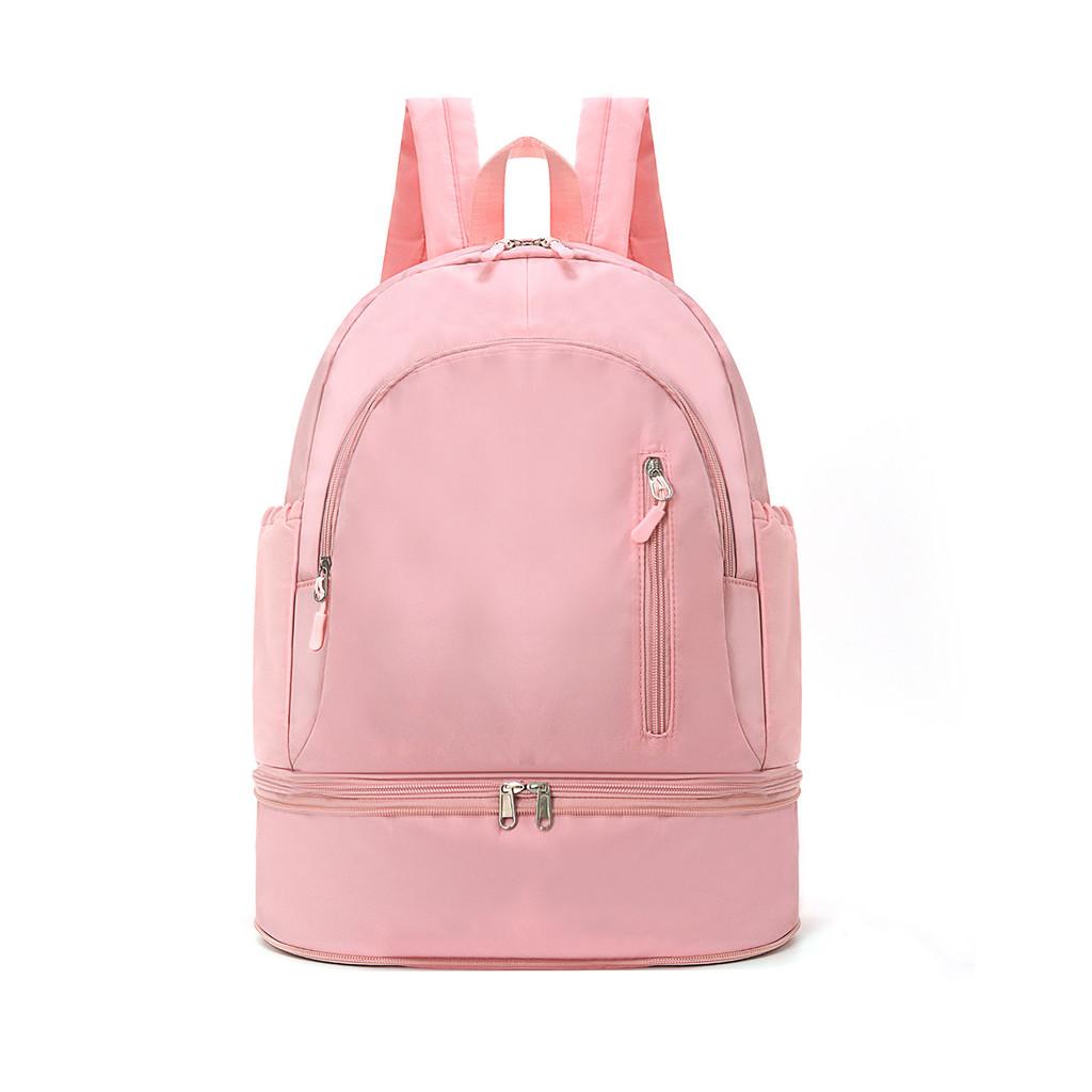 Waterproof Polyester Travel Backpack With Curved Shoulder Straps For Daily Use