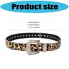 Leopards Print Rhinestones Belt With Pin Buckles for Women and Men Soft PU Adjustable Waistband