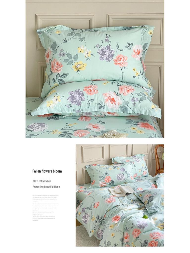 2025 New Style Pure Cotton Pillowcase Set: Simple Twill 48x74 Household Cover (Set of 2)