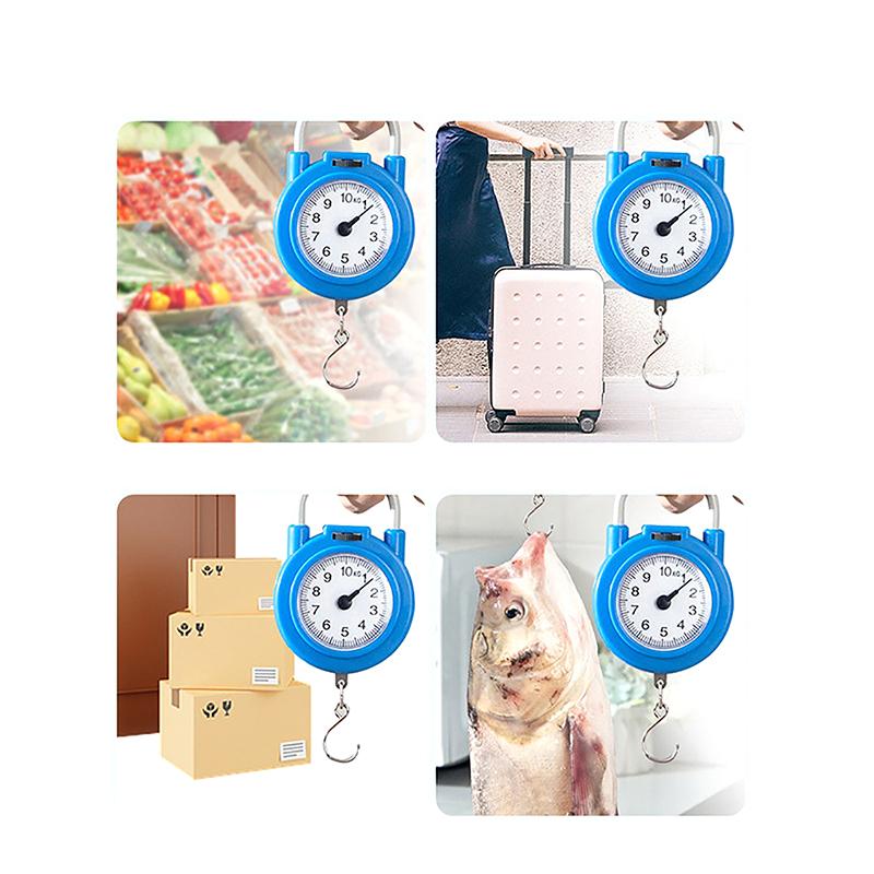Bilancia meccanica portatile da 10 kg Bilancia da cucina per bagagli da pesce Bilancia da appendere Bilancia a molla digitale portatile ad alta precisione