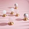 French Style Wardrobe Door Handles Personality Marble Crystal Brass Pulls for Cabinet Cupboard Dresser Drawer Furniture Hardware