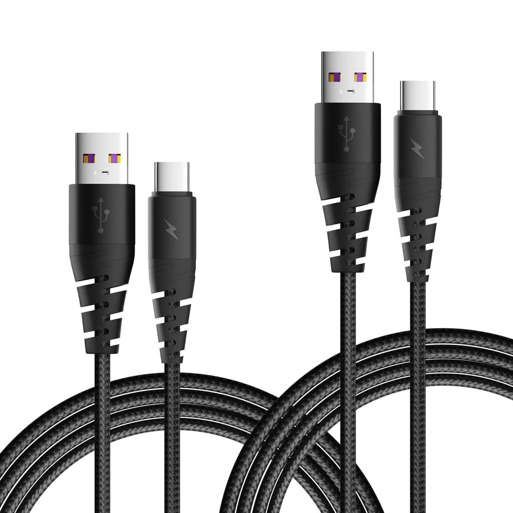 Type C Fast Charger Cord [6FT, 2-Pack] USB A to USB-C Charger Cable for Fast Charging