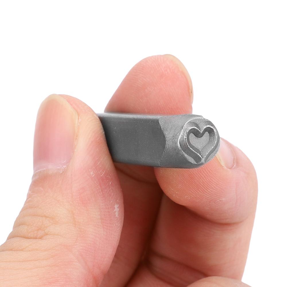 CR V Stål Stålstämpel Formad Metallstansstämpel för Anpassning av Stål Läder (Hjärta)