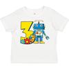 Inktastic 3rd Birthday Robot Toddler T-Shirt 3 Third Three Child Preschooler Kid
