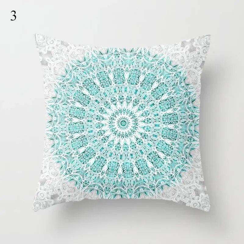 45x45cm Fresh Mint Green Geometric Animal Love Pillowcase Comfortable Sofa Car Seat Cushion Cover Room Aesthetic Home Decor
