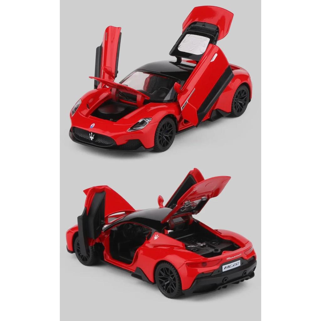 1/32 Maserati MC20 Cabrio Alloy Sports Car Model Diecasts Metal Toy Vehicles Car Model Sound and Light Simulation Kids Toys Gift