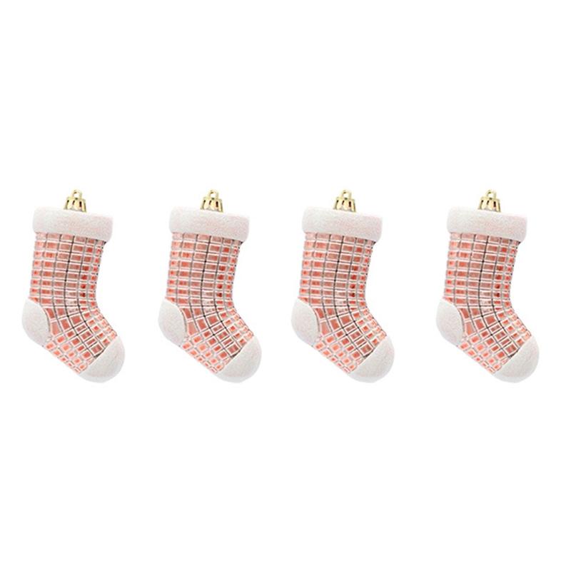 

Christmas Stockings Hanging Decorations for Christmas Tree Fireplace Home Festival Decoration Christmas Tree Ornaments розового золота