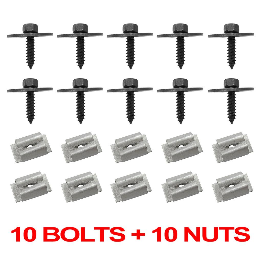 20X For MERCEDES W202 W203 W204 C E S SL SLK Undertray Undercar Engine Cover Splash Sheild Screw Bolt Nut 2019900536 0019949845