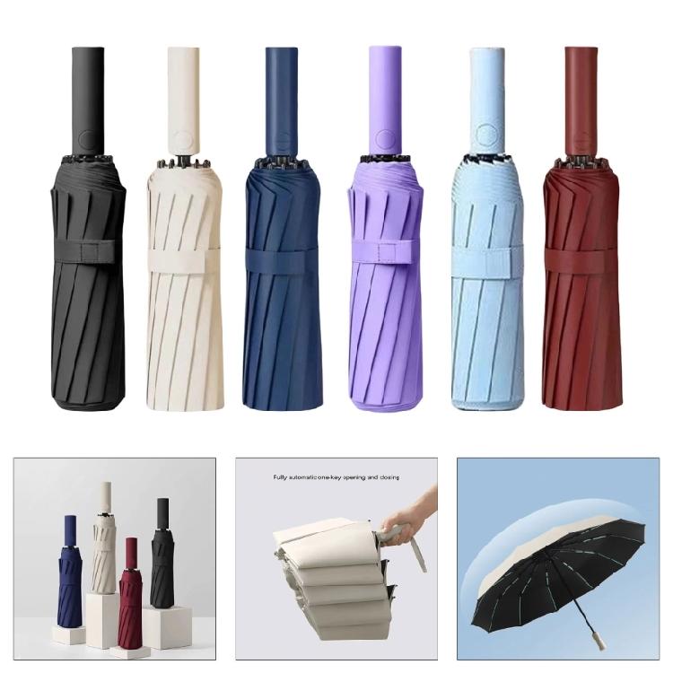60 Rib Umbrella with Easy Auto Open/Close Feature Sun Rain Protective Umbrellas Automatic Fold