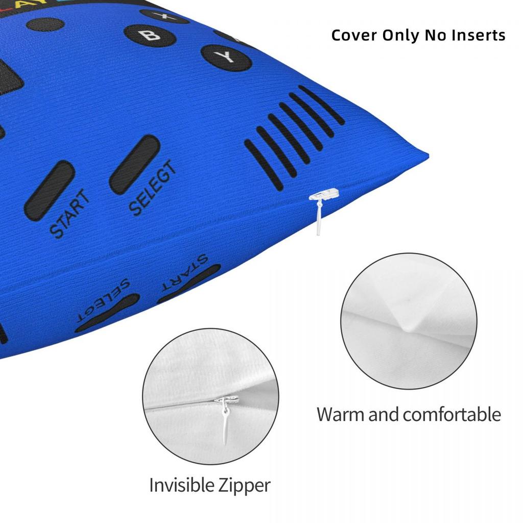 Spielekonsole Kissenbezug Polyester Kissenhülle Geschenk Gamepad 80er Jahre Dekokissenhülle Schlafzimmer Reißverschluss 40*40cm