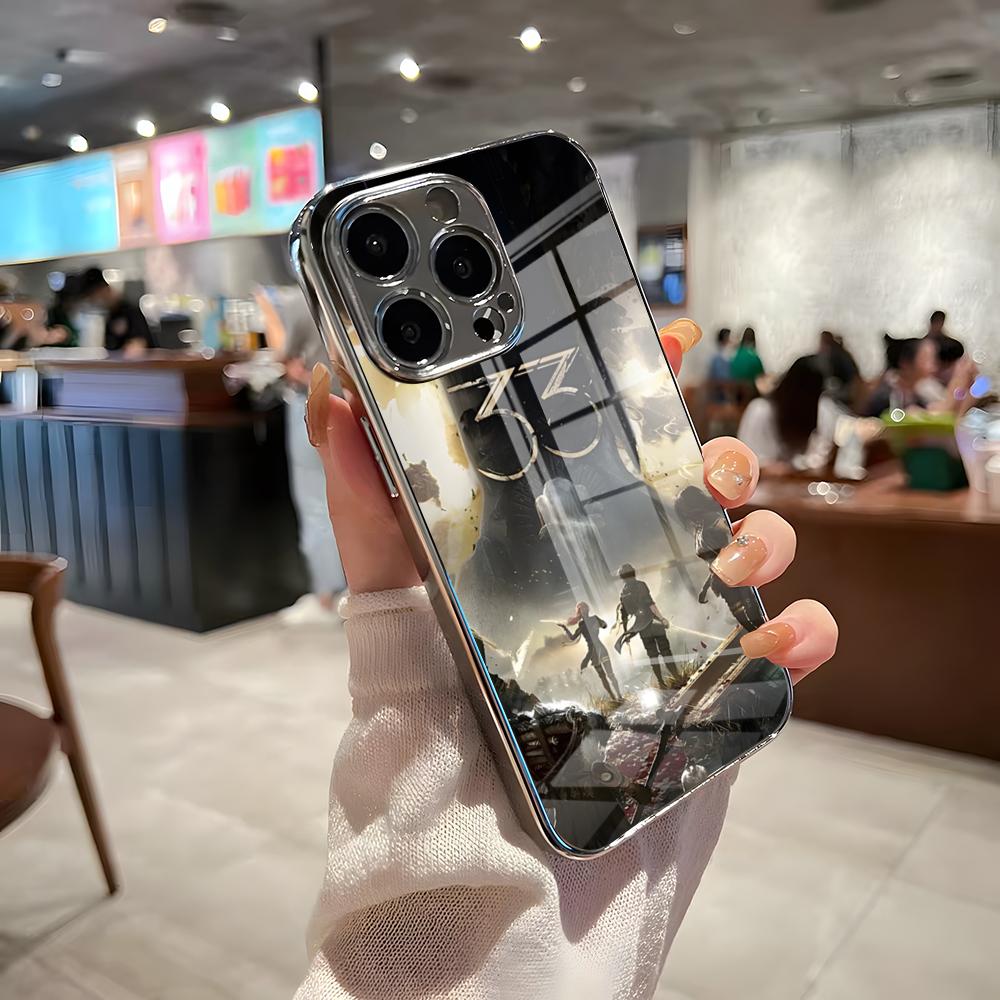 

Clair Obscur Expedition 33 Phone Case For IPhone 17 Pro Max 15 Pro 16 14 Plus 12 13 Mini 11 Pro Shockproof Electroplated Glass iPhone 16 Plus