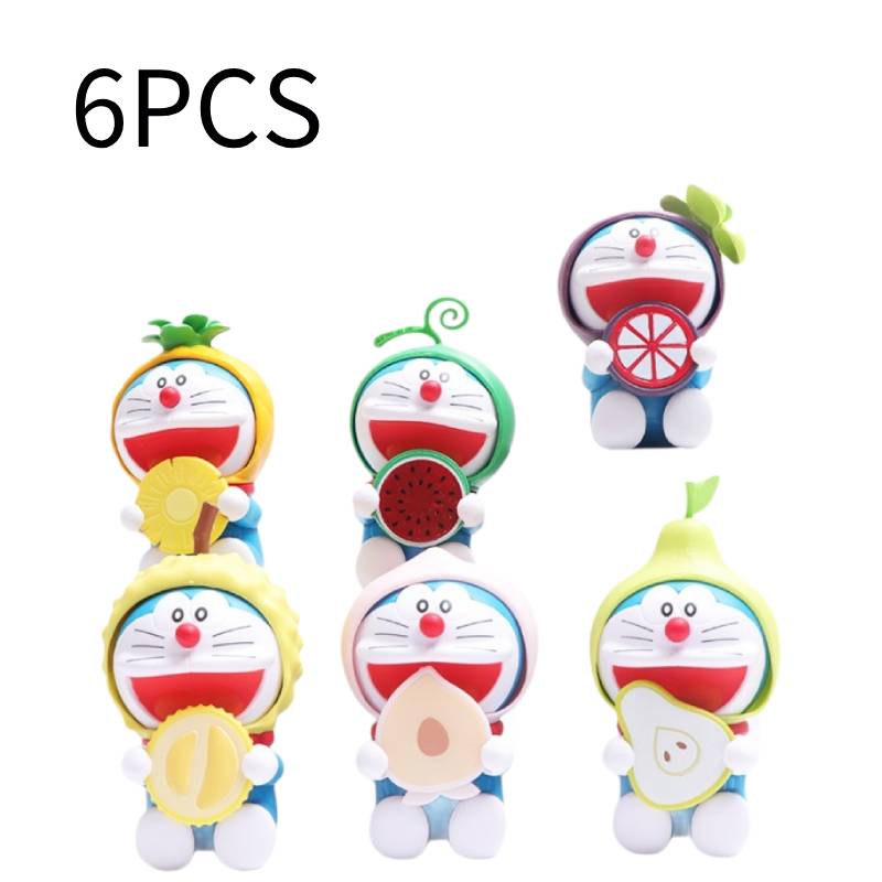 

Аниме Дораэмон Тема 6 шт. Игрушки Ананас Арбуз Мангостин Манго Персик Груша