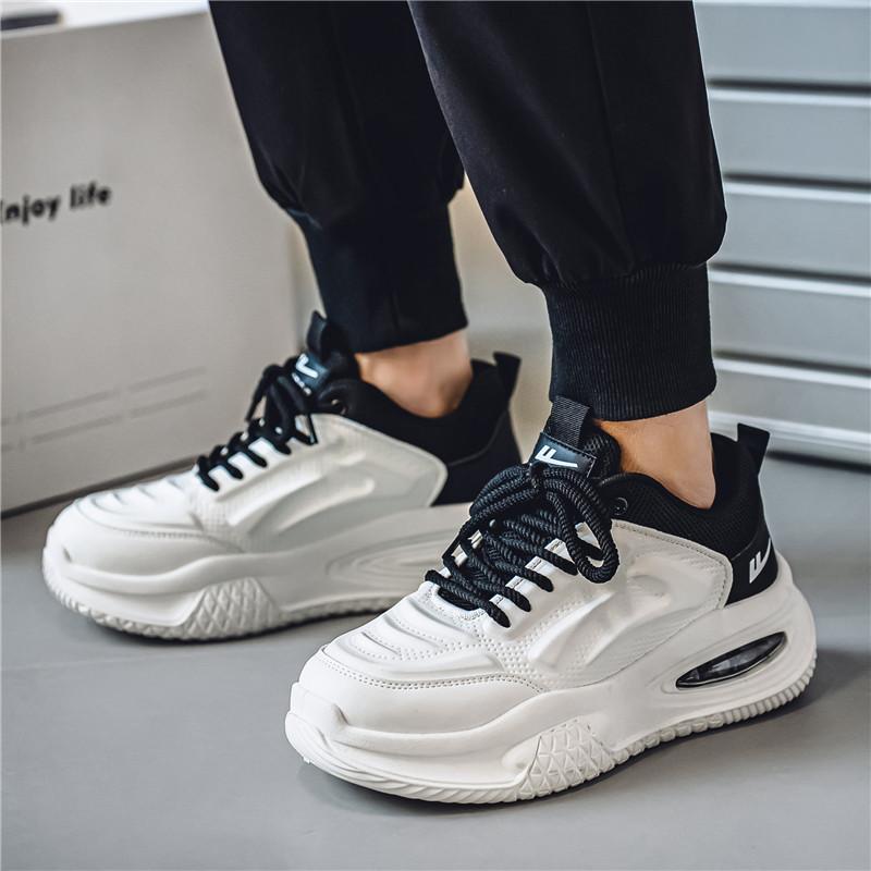 Warrior Casual Fashion Versatile Daily Commuting High Wrap Durability Lightweight Non-Slip Low-Top Dad Shoes Men Sneaker White Black WXY(S)-4681N02