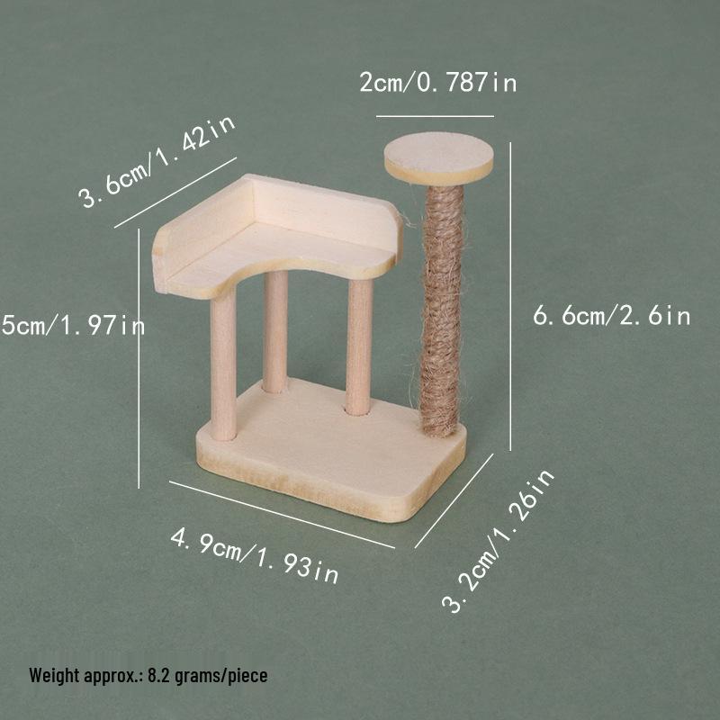Miniature Cat Tree Dollhouse Photography Prop