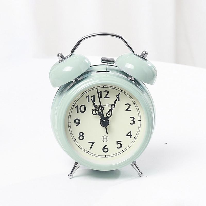 Retro Loud Alarm Clock Double Bell Loudly Snooze for Time Clocks for Home Students Kids Room Decoration
