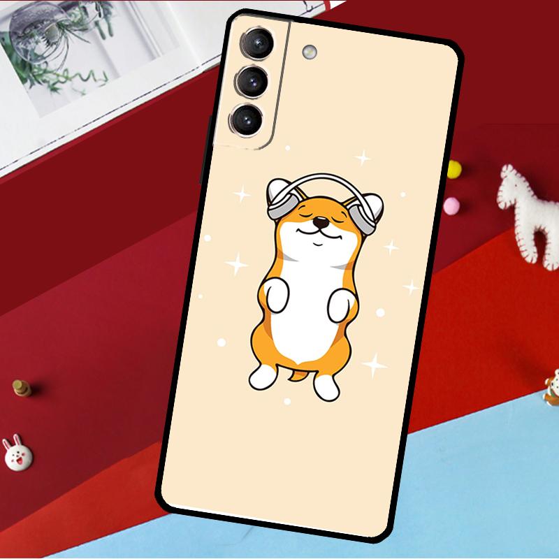 Cartoon Corgi Funda For Samsung Galaxy S26 Ultra S24 S22 S23 S25 Plus S20 S21 FE S9 S10 S25 FE Phone Case