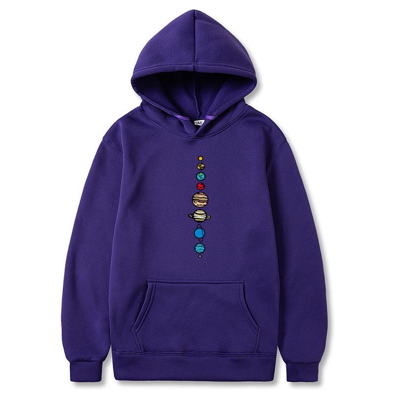 New 2026 Solar System Planet Starry Sky Men's and Women's Hooded Sweater Sweater One Piece