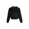 Nike Heritage Crew Velour Long Sleeve Sweatshirt Women Tops Black CZ1877-010