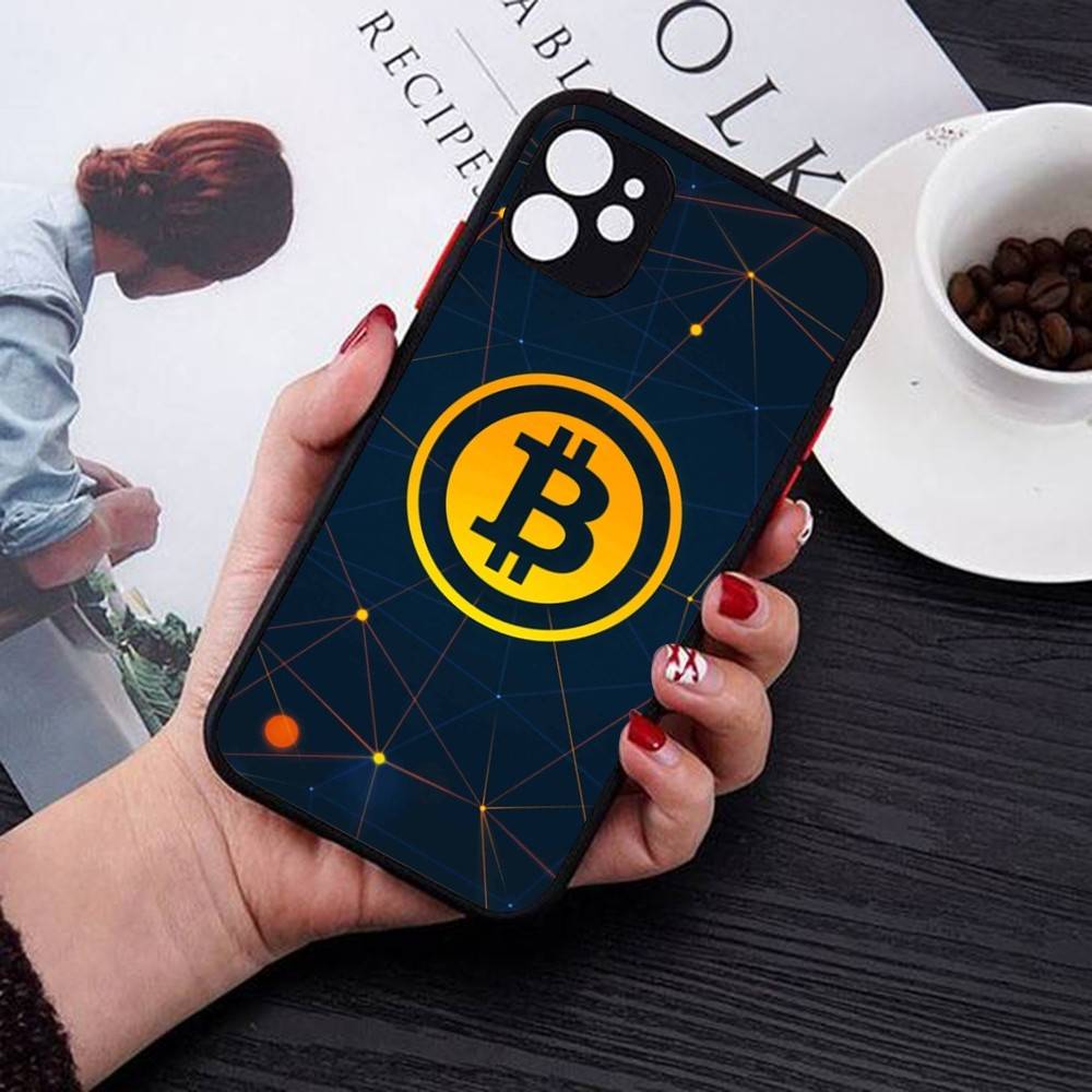 Luxury Bitcoin Phone Case For IPhone 14 11 12 13 Mini Pro Max 8 7 Plus X XR XS MAX Translucent Matte Cover