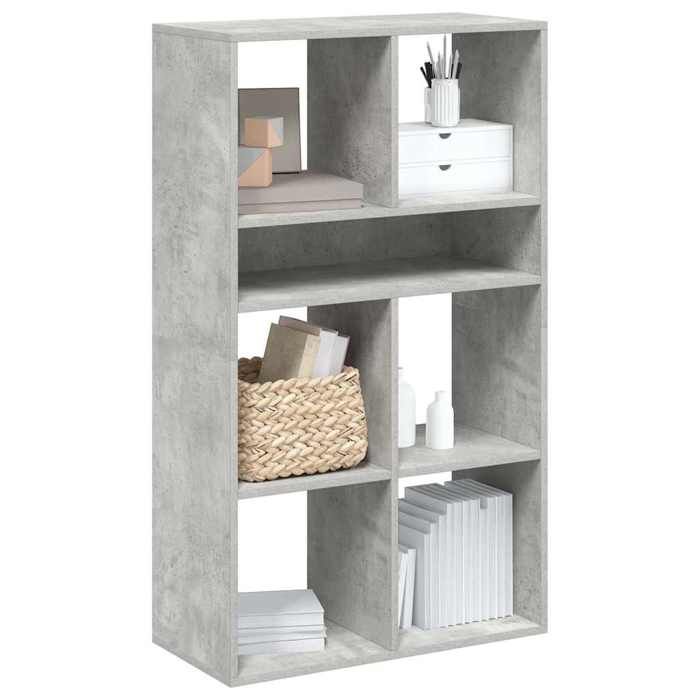 VidaXL Bookcase Concrete Grey 66x31x112 Cm Engineered Wood, Storage Cabinet, Storage Shelf, Unit of 860304