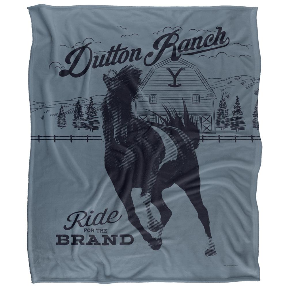 Yellowstone Dutton Ranch Silky Horse Supersoft Blanket