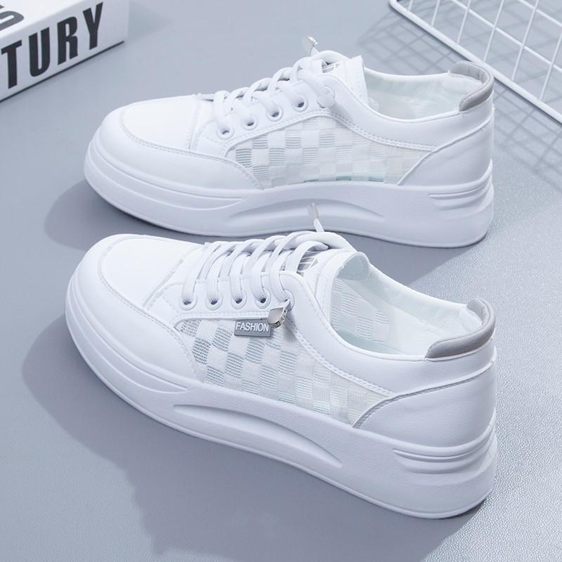 Breathable street shooting trendy shoes sports thin board shoes women's and women's summer versatile new mesh white shoes