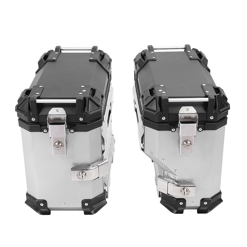 38L Motorcycle Side Case with Lock and Handle Left Right Water Resistant Quick Release Side Storage Carrier for Helmet