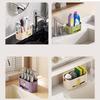 Sponge Holder for Kitchen Sink Free-standing Movable Kitchen Sink Caddy for Home Dorm Bathroom Kitchen