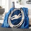 Brighton & Hove football club Flannel Blanket, Soft Polyester, Modern Design, All-Season for Camping, Travel, Gifts for holidays or birthdays