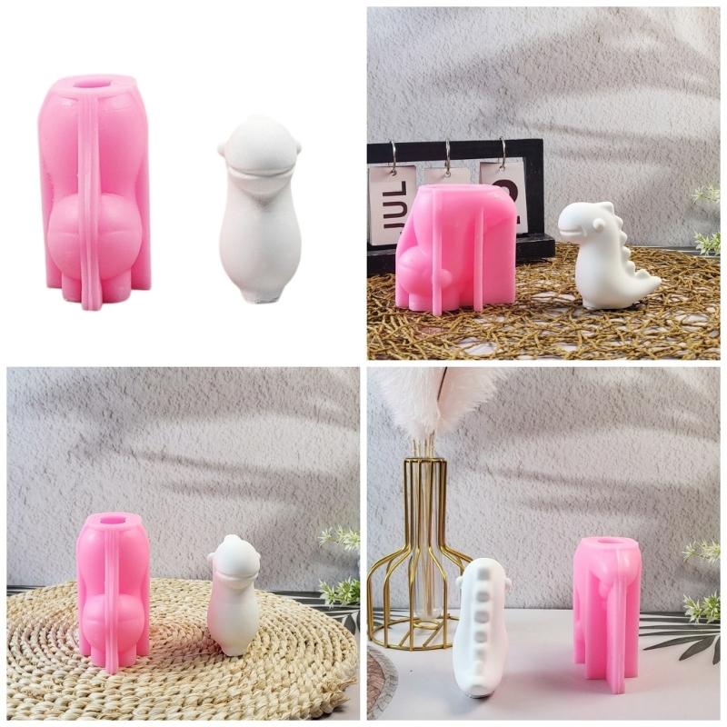Dinosaur Statue Silicone Candle Molds for Making Candle Soap Home Decoration Fondant Silicone Molds for Chocolate Baking