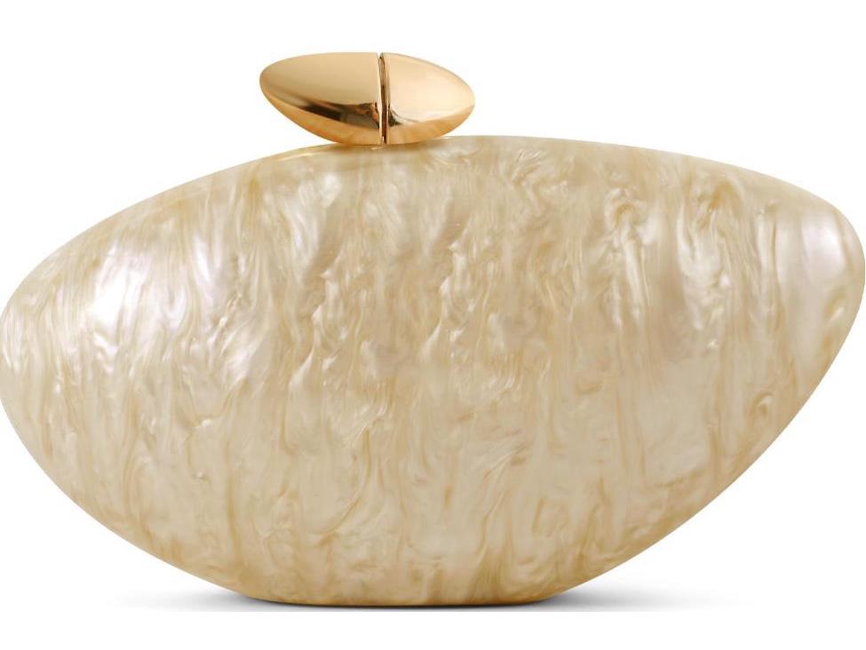 Chic Marmor Akrylväska: Elegant Gåsäggsdesign, Mångsidig Handhållen eller Crossbody Kvällsaccessoar