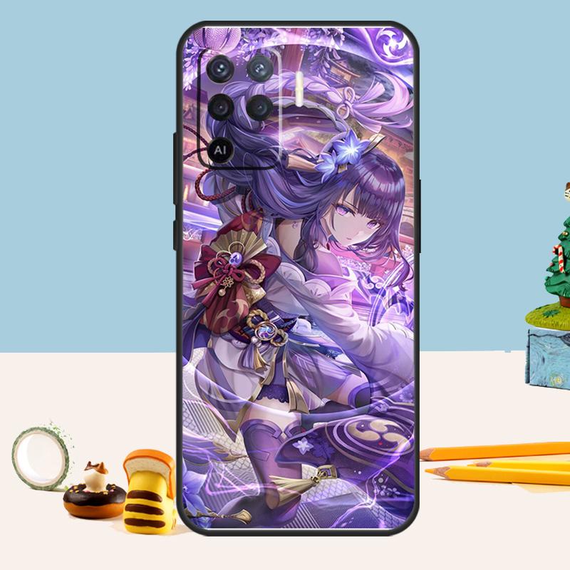 

Raiden Shogun Genshin Impact Case For Oppo A5 A6 Pro A15 A16 A76 A96 A17 A57 A98 A58 A78 A18 A38 A54 A74 A94 A40 A60 A80 OPPO A94 5G